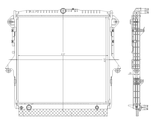 Radiator, racire motor 560001 NRF