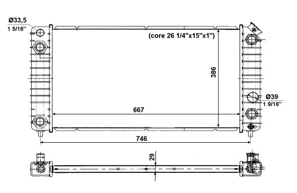 Radiator, racire motor 56011 NRF