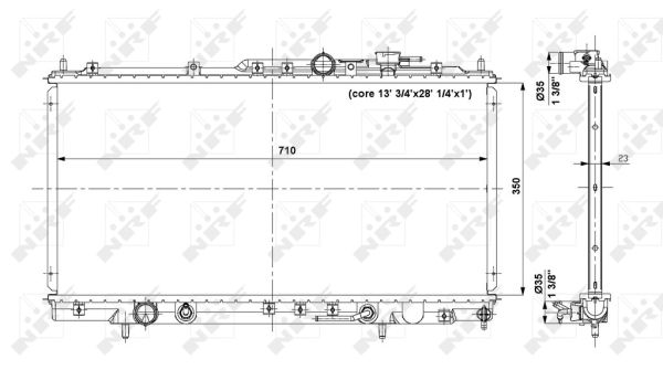 Radiator, racire motor 56019 NRF