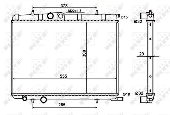 Radiator, racire motor 56021 NRF