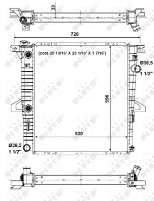 Radiator, racire motor 56033 NRF