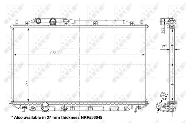 Radiator, racire motor 56050 NRF