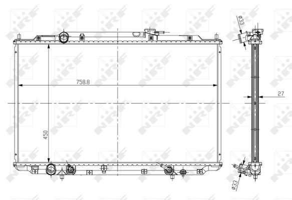 Radiator, racire motor 56051 NRF