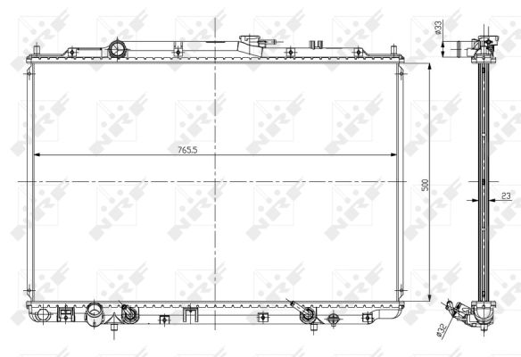 Radiator, racire motor 56052 NRF