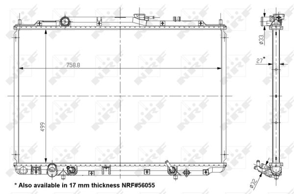 Radiator, racire motor 56053 NRF