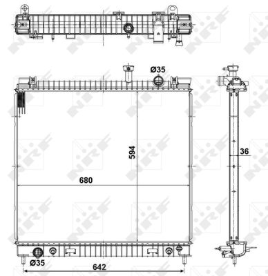 Radiator, racire motor 56082 NRF