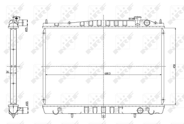 Radiator, racire motor 56086 NRF