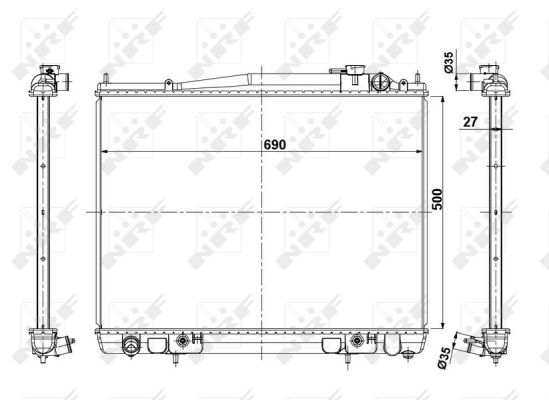 Radiator, racire motor 56088 NRF