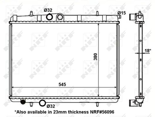 Radiator, racire motor 56095 NRF