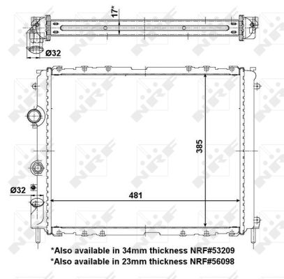 Radiator, racire motor 56099 NRF