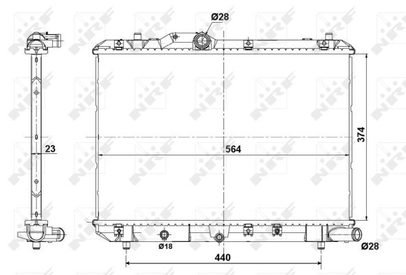 Radiator, racire motor 56101 NRF