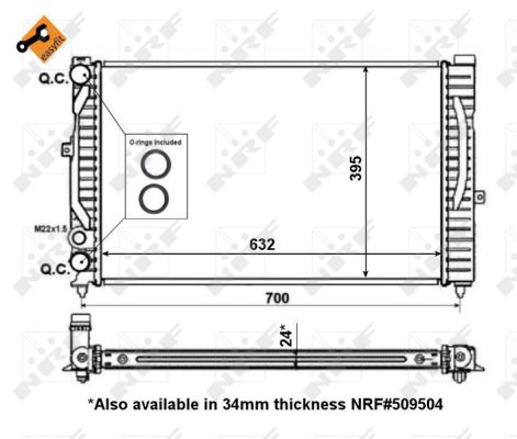 Radiator, racire motor 56127 NRF