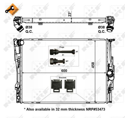 Radiator, racire motor 56129 NRF