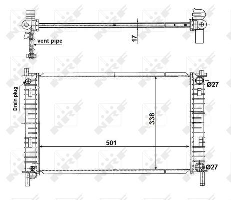 Radiator, racire motor 56134 NRF