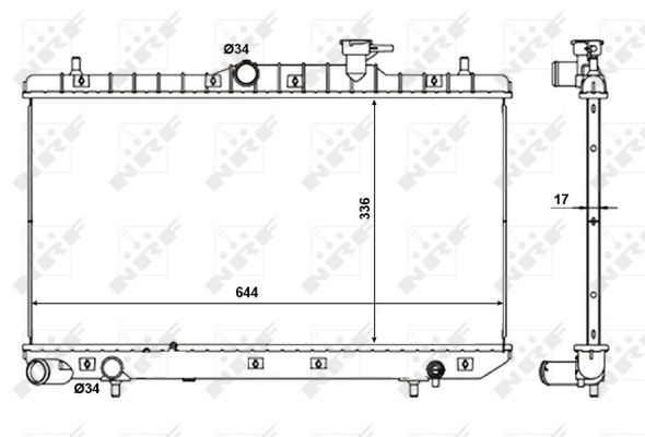 Radiator, racire motor 56155 NRF