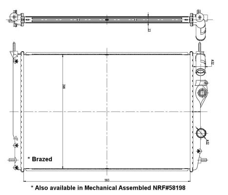 Radiator, racire motor 56158 NRF