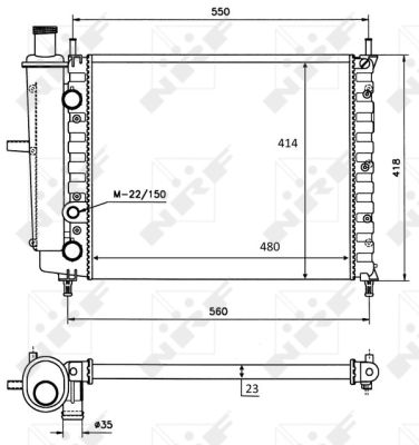 Radiator, racire motor 58016 NRF