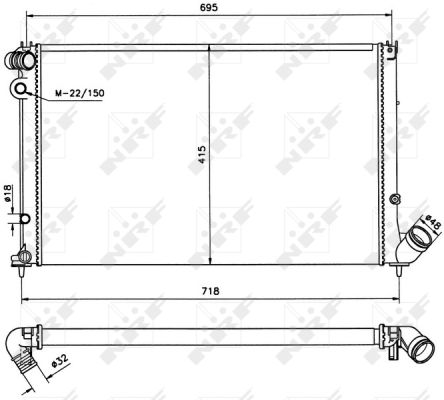 Radiator, racire motor 58020 NRF