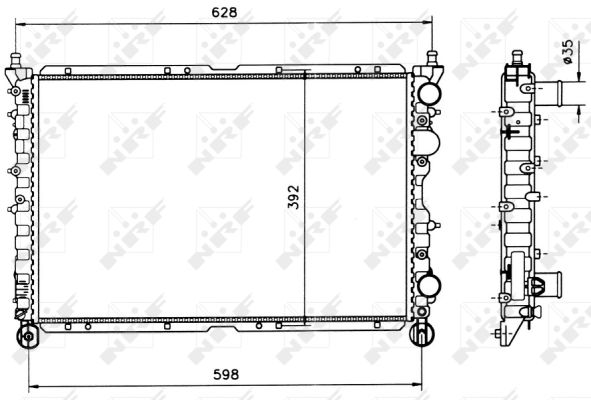 Radiator, racire motor 58085 NRF