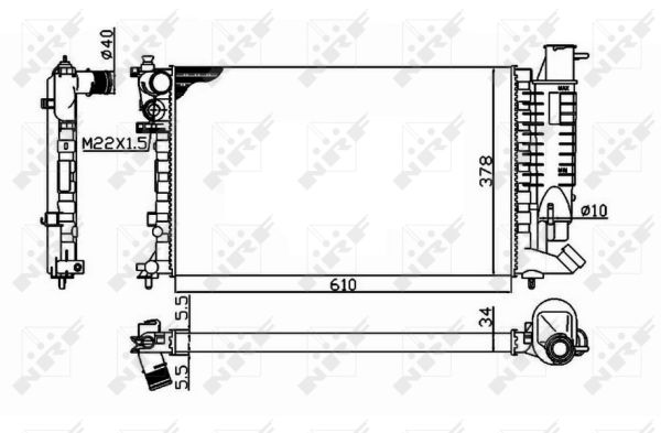 Radiator, racire motor 58092 NRF