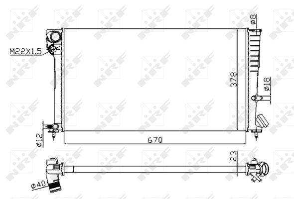 Radiator, racire motor 58101A NRF