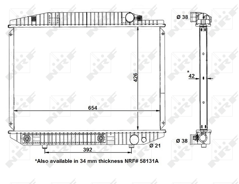 Radiator, racire motor 58131 NRF