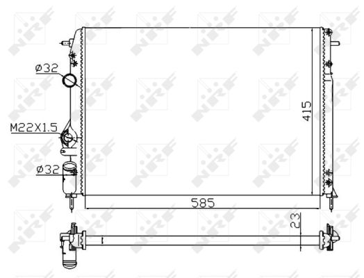 Radiator, racire motor 58175A NRF