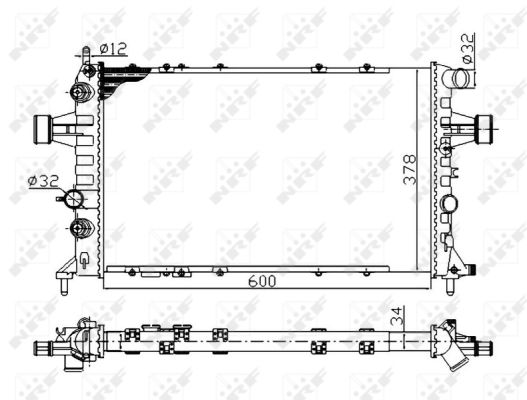 Radiator, racire motor 58178A NRF