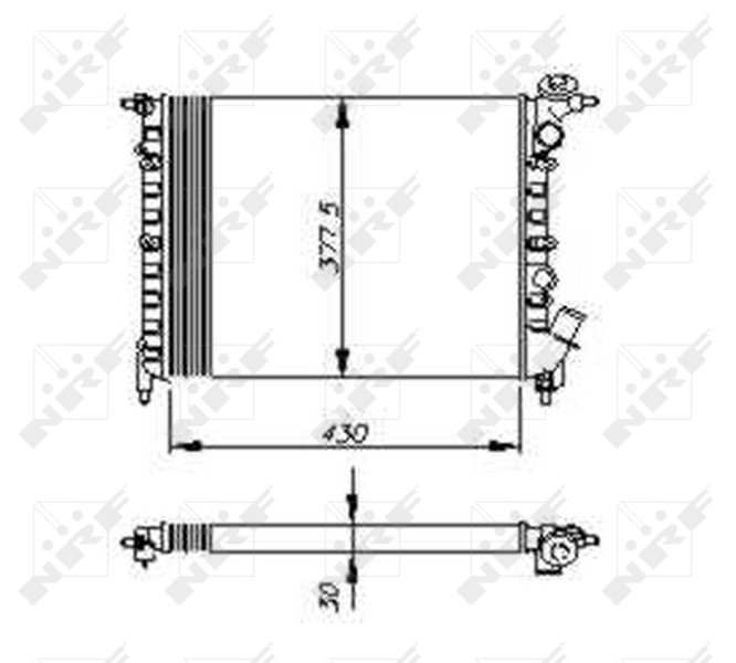 Radiator, racire motor 58207 NRF