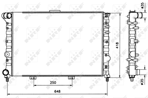 Radiator, racire motor 58216 NRF