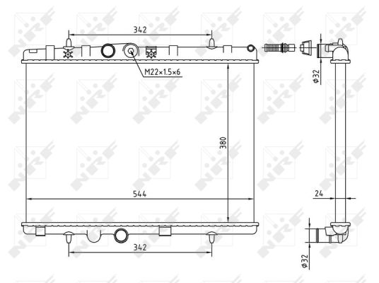 Radiator, racire motor 58226A NRF