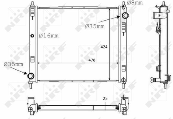 Radiator, racire motor 58231 NRF