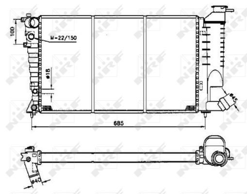 Radiator, racire motor 58233 NRF