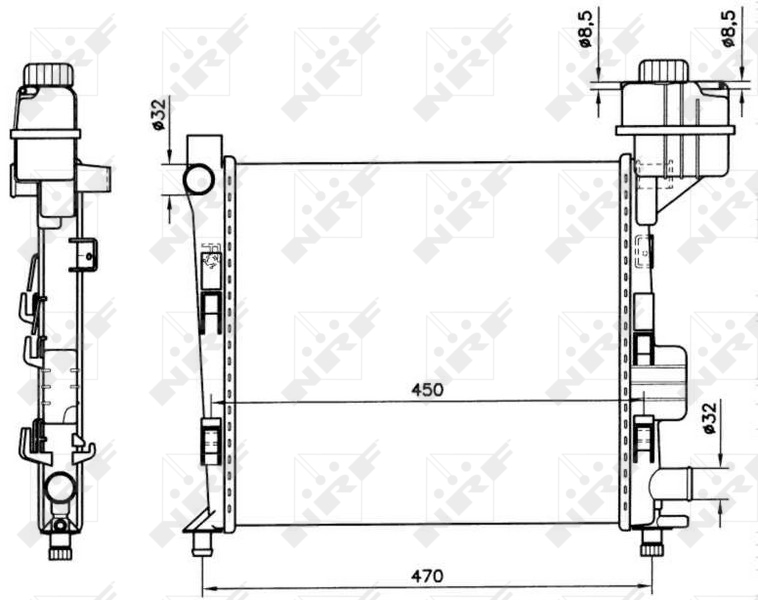 Radiator, racire motor 58252 NRF