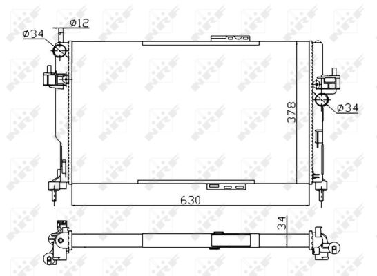 Radiator, racire motor 58282A NRF