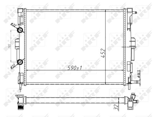 Radiator, racire motor 58329A NRF