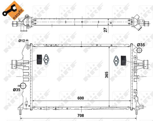 Radiator, racire motor 58344 NRF