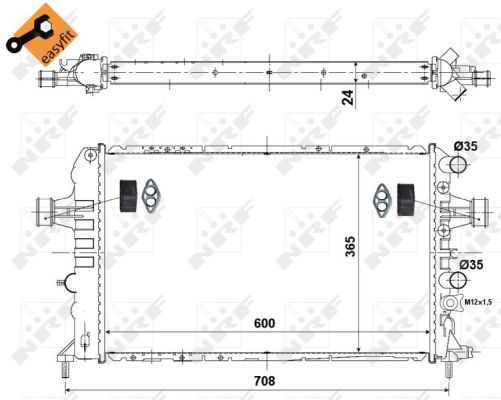 Radiator, racire motor 58355 NRF