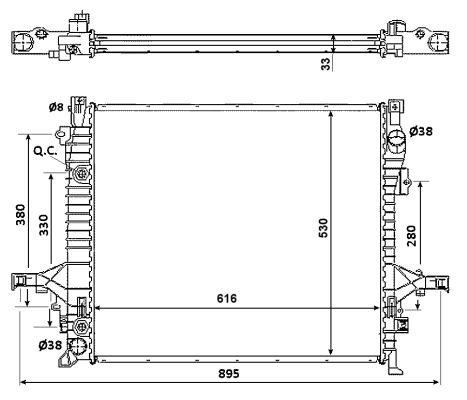 Radiator, racire motor 58356 NRF