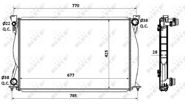 Radiator, racire motor 58359 NRF