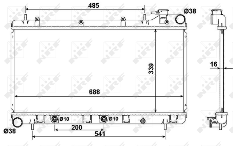 Radiator, racire motor 58372 NRF