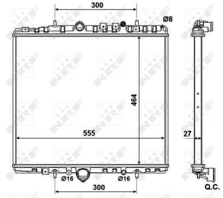 Radiator, racire motor 58373 NRF