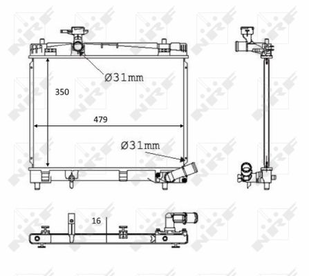 Radiator, racire motor 58384 NRF