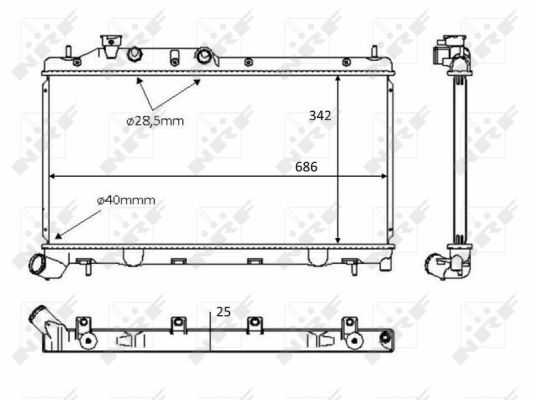 Radiator, racire motor 58385 NRF