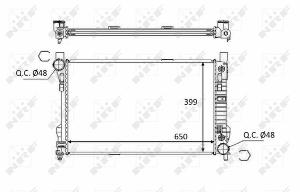 Radiator, racire motor 58390 NRF