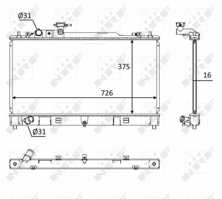 Radiator, racire motor 58393 NRF