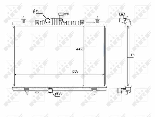 Radiator, racire motor 58394 NRF