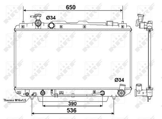 Radiator, racire motor 58415 NRF