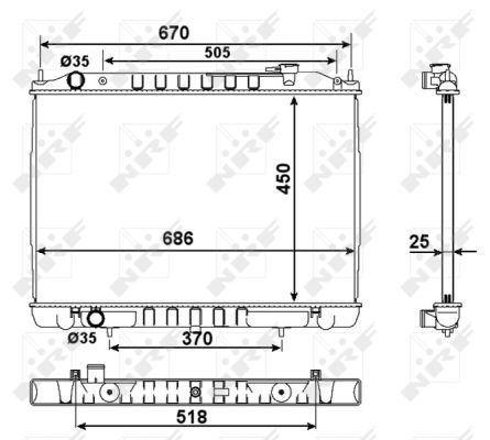 Radiator, racire motor 58418 NRF