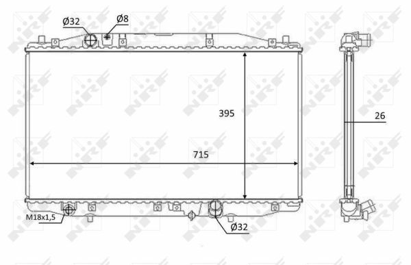 Radiator, racire motor 58452 NRF